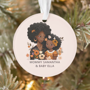 Personalisierte Schwarze Mama und Tochter (13) Ornament