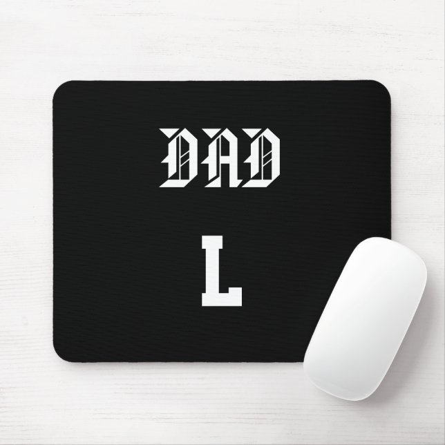 Personalisierte schwarze Mauspad – Vatertag (Mit Mouse)