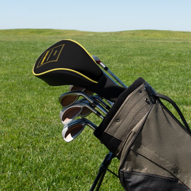 Personalisierte schwarze moderne benutzerdefiniert golf headcover (In SItu)
