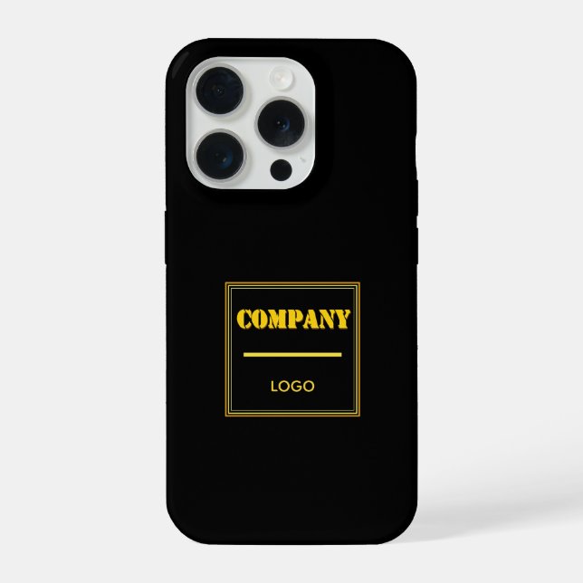 Personalisierte schwarze moderne benutzerdefiniert iPhone hülle (Rückseite)