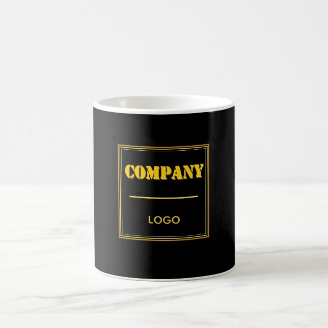 Personalisierte schwarze moderne benutzerdefiniert kaffeetasse (Mittel)