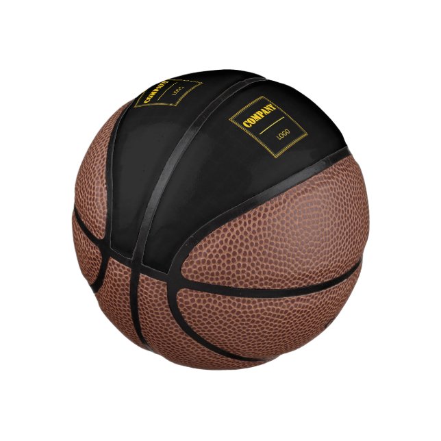 Personalisierte schwarze moderne benutzerdefiniert mini basketball (angewinkelt)