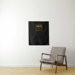 Personalisierte schwarze moderne benutzerdefiniert wandteppich