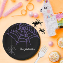 Personalisierte schwarze Papierplatte mit Imitat-S