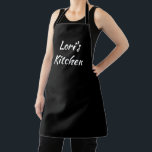 Personalisierte Schwarze Schürze<br><div class="desc">Machen Sie diese Schürze mit Ihrem Namen und mehreren Hintergrund- und Band-Farbvarianten zu Ihrer eigenen. Auch die Auswahl an Schriftart ist möglich.</div>