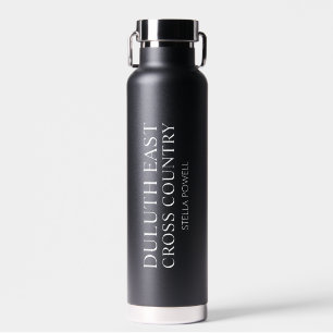Personalisierte schwarze Sportflasche Trinkflasche