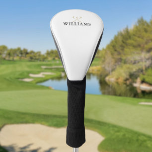Personalisierte schwarze und goldene Golfschläger  Golf Headcover