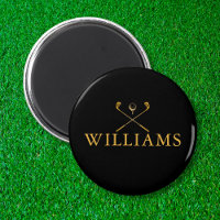 Personalisierte schwarze und goldene Namens-Golfsc