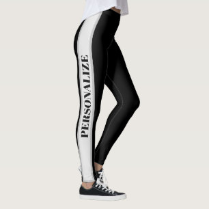 Personalisierte schwarze und graue Leggings