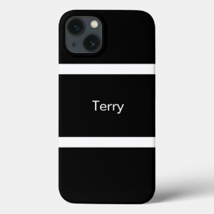 Personalisierte Schwarzweißplatte Case-Mate iPhone Hülle