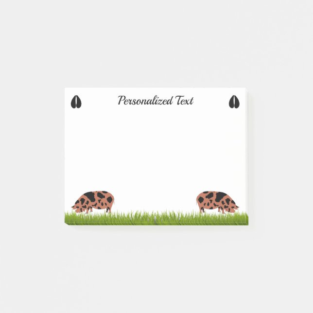 Personalisierte Schweine Post-it Klebezettel (Vorderseite)