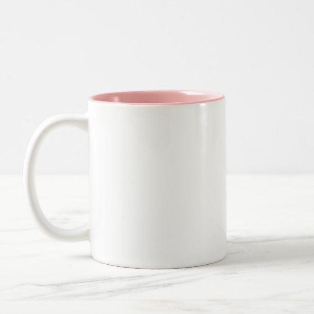 Personalisierte Schweine-Tasse Zweifarbige Tasse (Links)