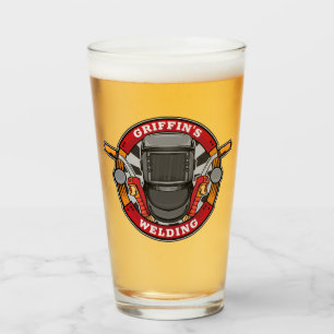 Personalisierte Schweißwerkschnecke Glas