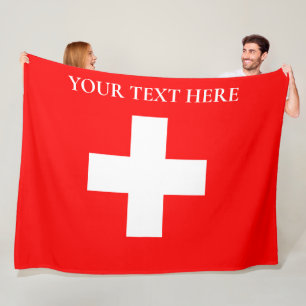 Personalisierte Schweiz Flagge Schweiz Schweizer E Fleecedecke