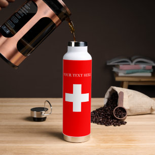 Personalisierte Schweiz-Flagge Schweiz Schweizer E Trinkflasche