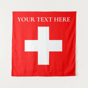 Personalisierte Schweiz-Flagge Schweiz Schweizer E Wandteppich