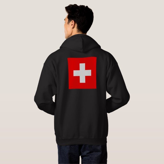 Personalisierte Schweiz Schweiz Schweiz Schweiz Eu Hoodie (Schwarz voll)