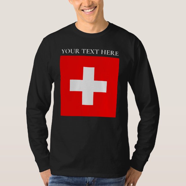 Personalisierte Schweiz Schweiz Schweiz Schweiz Eu T-Shirt (Vorderseite)