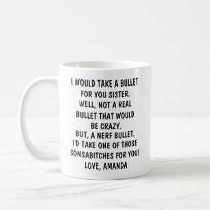 Personalisierte Schwester-Geschenke Lustiges Schwe Kaffeetasse
