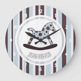 Personalisierte Schwingpferdewand-Uhr Große Wanduhr