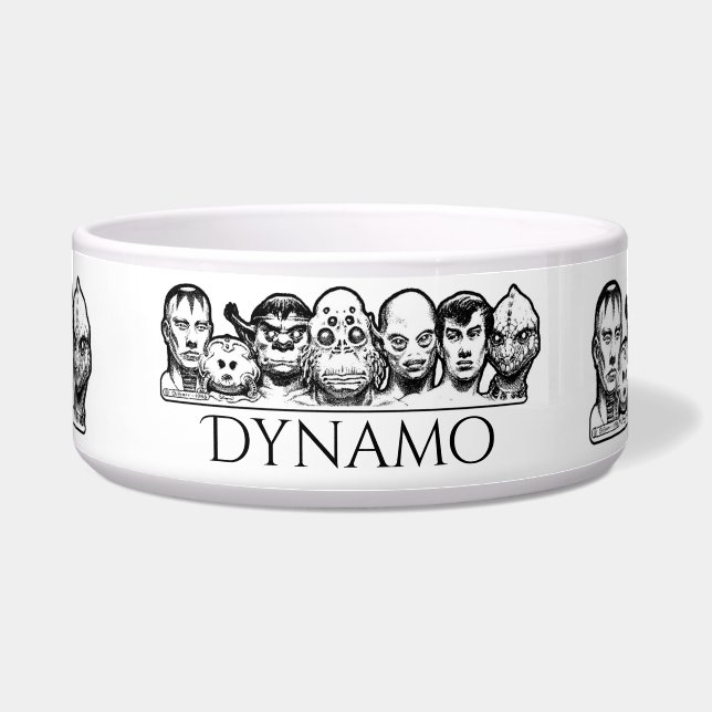 Personalisierte Sci-Fi-Keramik Pet Bowl Napf (Vorderseite)