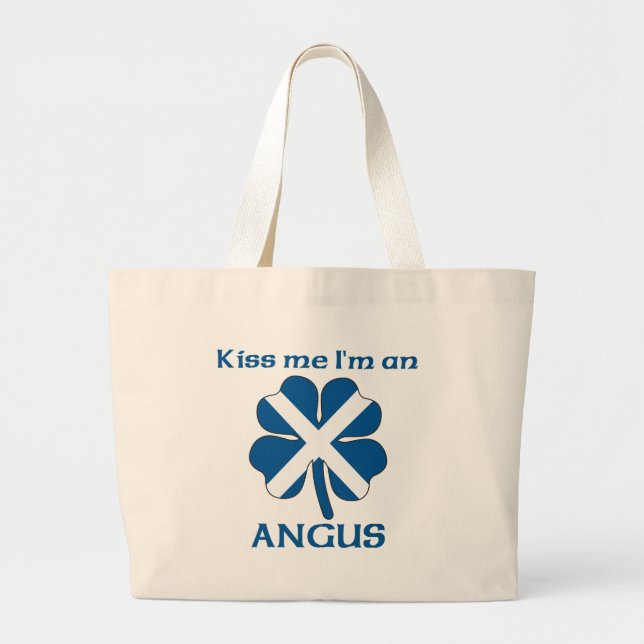 Personalisierte Scottish küssen mich, den ich Jumbo Stoffbeutel (Vorne)