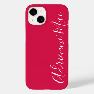 Personalisierte Script-Rose rot Case-Mate iPhone 14 Hülle