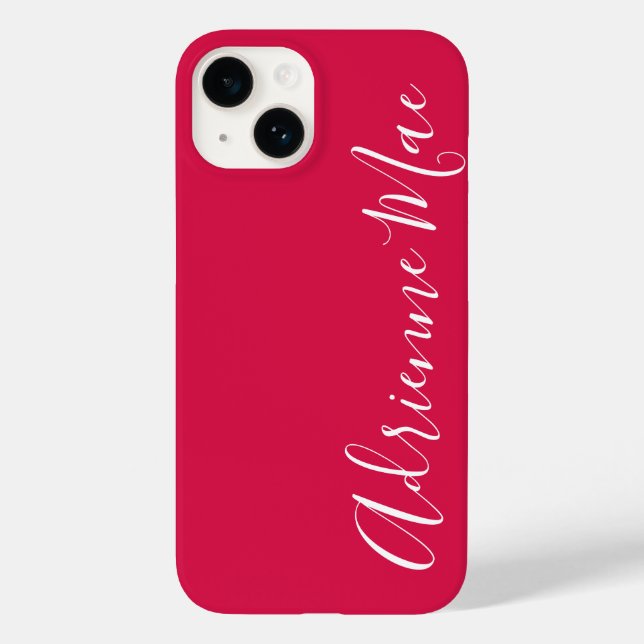 Personalisierte Script-Rose rot Case-Mate iPhone Hülle (Rückseite)