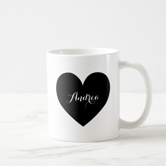 Personalisierte Script-Tasse für Black Heart Kaffeetasse (Rechts)