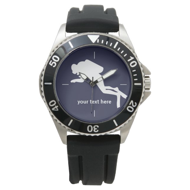 Personalisierte Scuba Diver Watch Armbanduhr (Vorderseite)