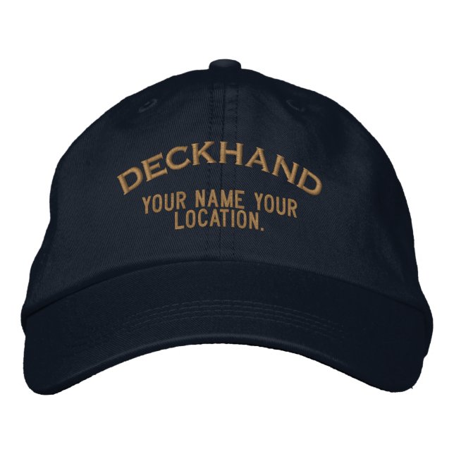 Personalisierte Sea Deckhand Mütze Bestickte Baseballkappe (Vorderseite)