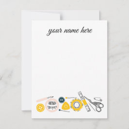 Personalisierte Seamstress-Notecards Mitteilungskarte
