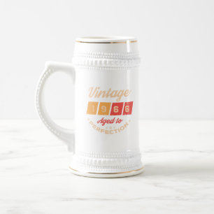 Personalisierte sechzig Vintage 60. Geburtstagsfei Bierglas