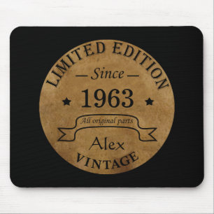 Personalisierte sechzig Vintage 60. Geburtstagsges Mousepad