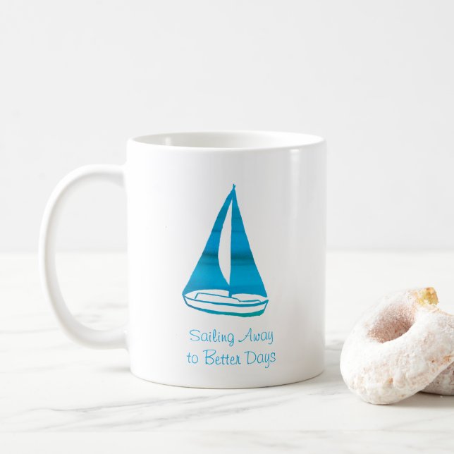 Personalisierte Segelboot-Tasse Tasse (Mit Donut)