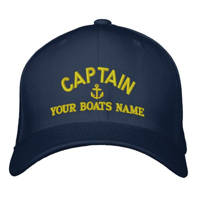 Personalisierte Segelführer Bestickte Kappe (Vorderseite)
