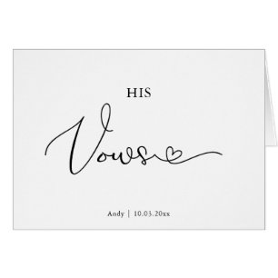 Personalisierte Seinen Vows Script Schriftart Hoch