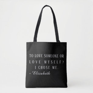 Personalisierte Selbstliebe-Zitat-Ästhetik-Tasche