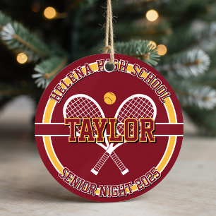 Personalisierte Senior Night Tennis High School Keramik Ornament
