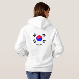 Personalisierte "Seoul" und südkoreanische Flagge. Hoodie
