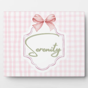 Personalisierte Serenity Baby Mädchen Kinderzimmer Fotoplatte