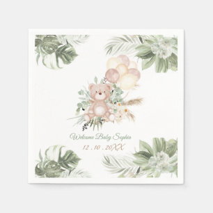 Personalisierte Servietten Bären Baby Shower Ideen