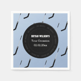 Personalisierte Servietten Eishockey-Thema