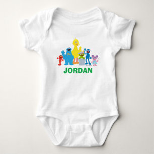 Personalisierte Sesamstraße-Figuren Baby Strampler
