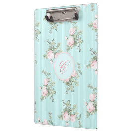 Personalisierte Shabby Chic-Zwischenablage Rose Klemmbrett