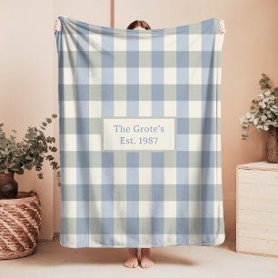 Personalisierte Sherpa-Decke Name Geburtsdatum Fam Sherpadecke