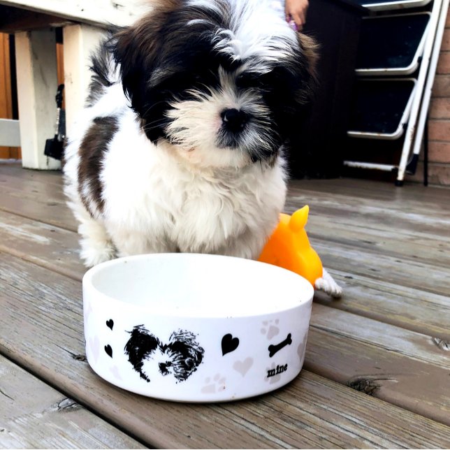 Personalisierte Shih Tzu Modernes Pup Icon Dowl Napf (Von Creator hochgeladen)