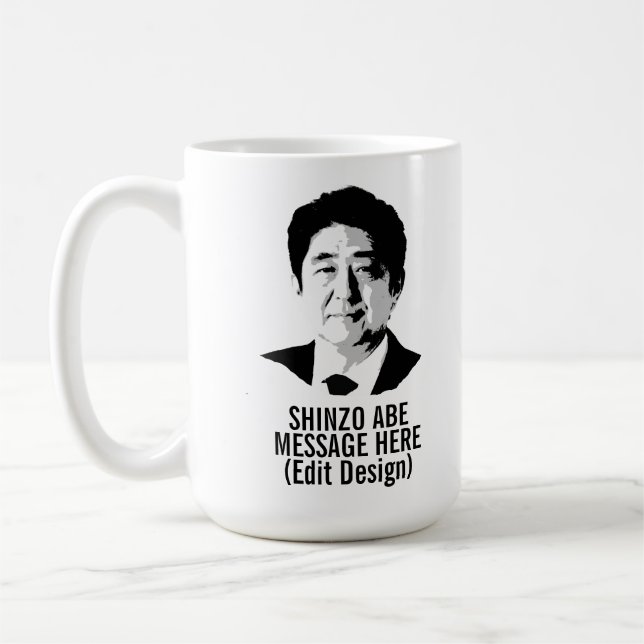 PERSONALISIERTE SHINZO ABE KAFFEETASSE (Links)