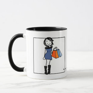 Personalisierte Shopaholische Kaffee-Tasse Tasse