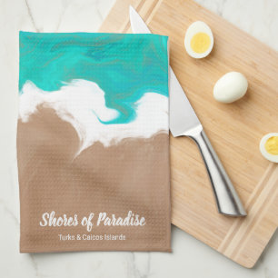 Personalisierte Shores of Paradise Strand Geschirrtuch